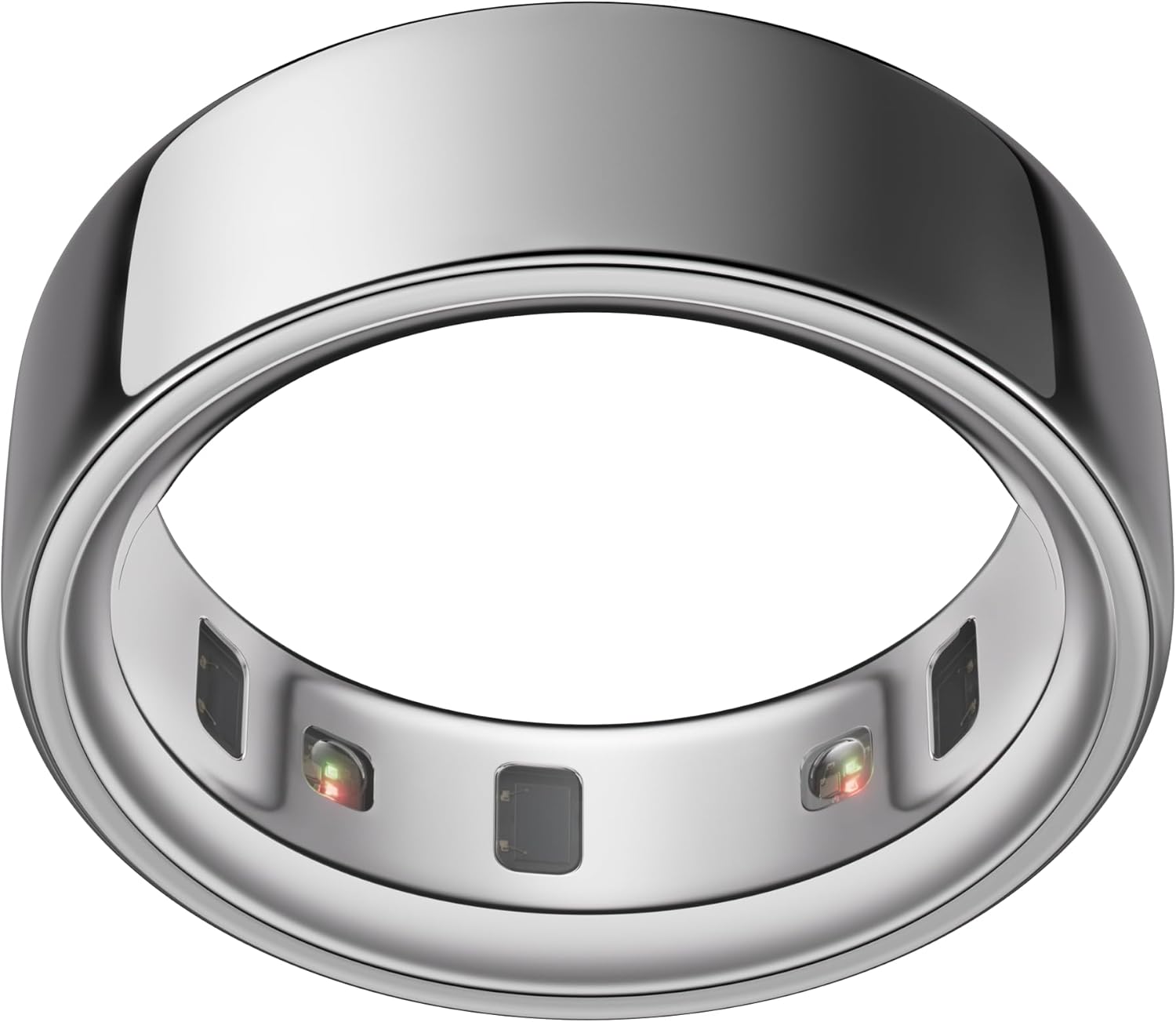 Oura Ring 4 - Silver - Size 8 - Smart Ring - Size First with Oura Ring 4 Sizing Kit - Sleep Tracking Wearable - Heart Rate - Fitness Tracker - Up to 8 Days of Battery Life