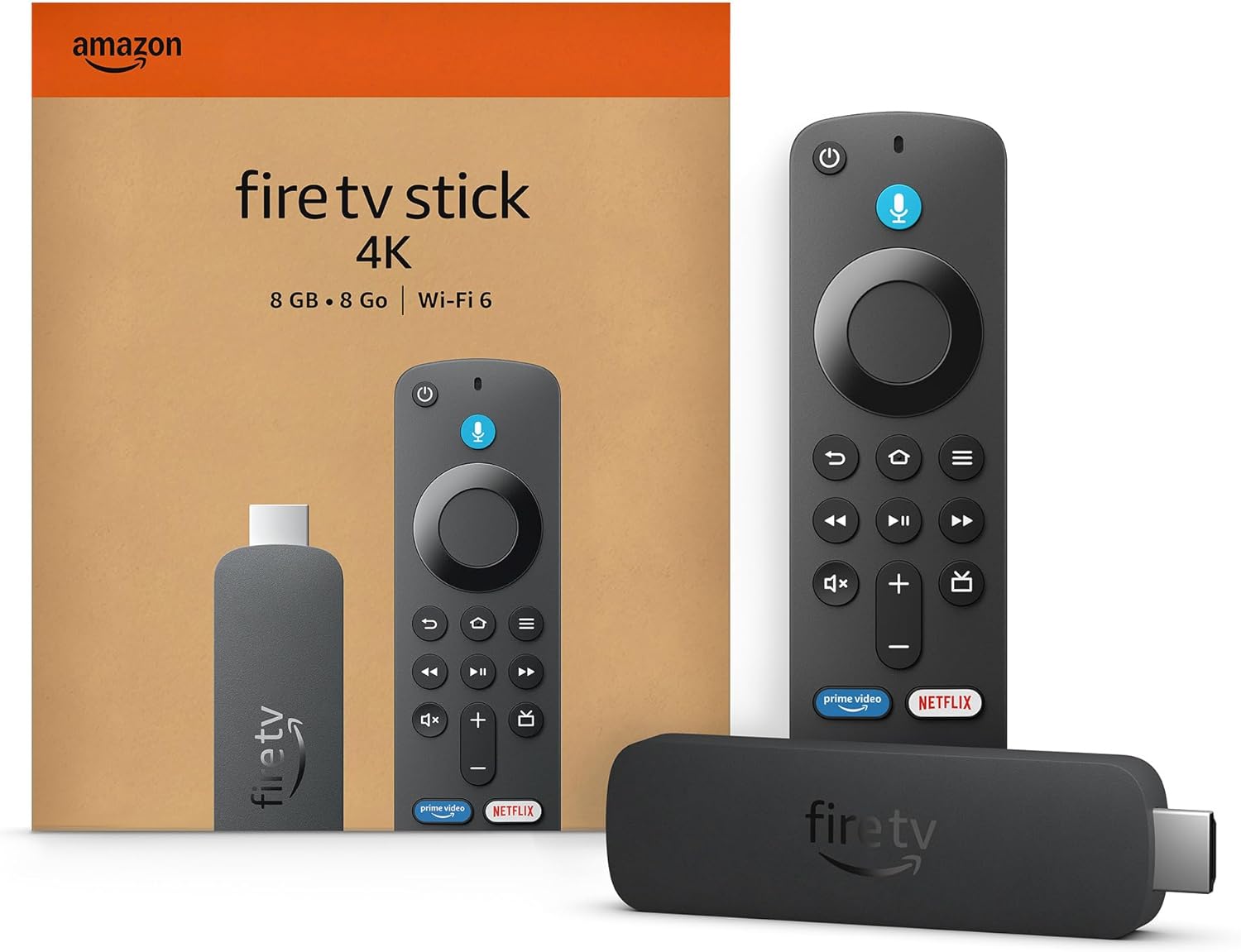Amazon Fire TV Stick 4K (newest model), streaming device, more than 700,000 movies and TV episodes, supports Wi-Fi 6, watch free & live TV