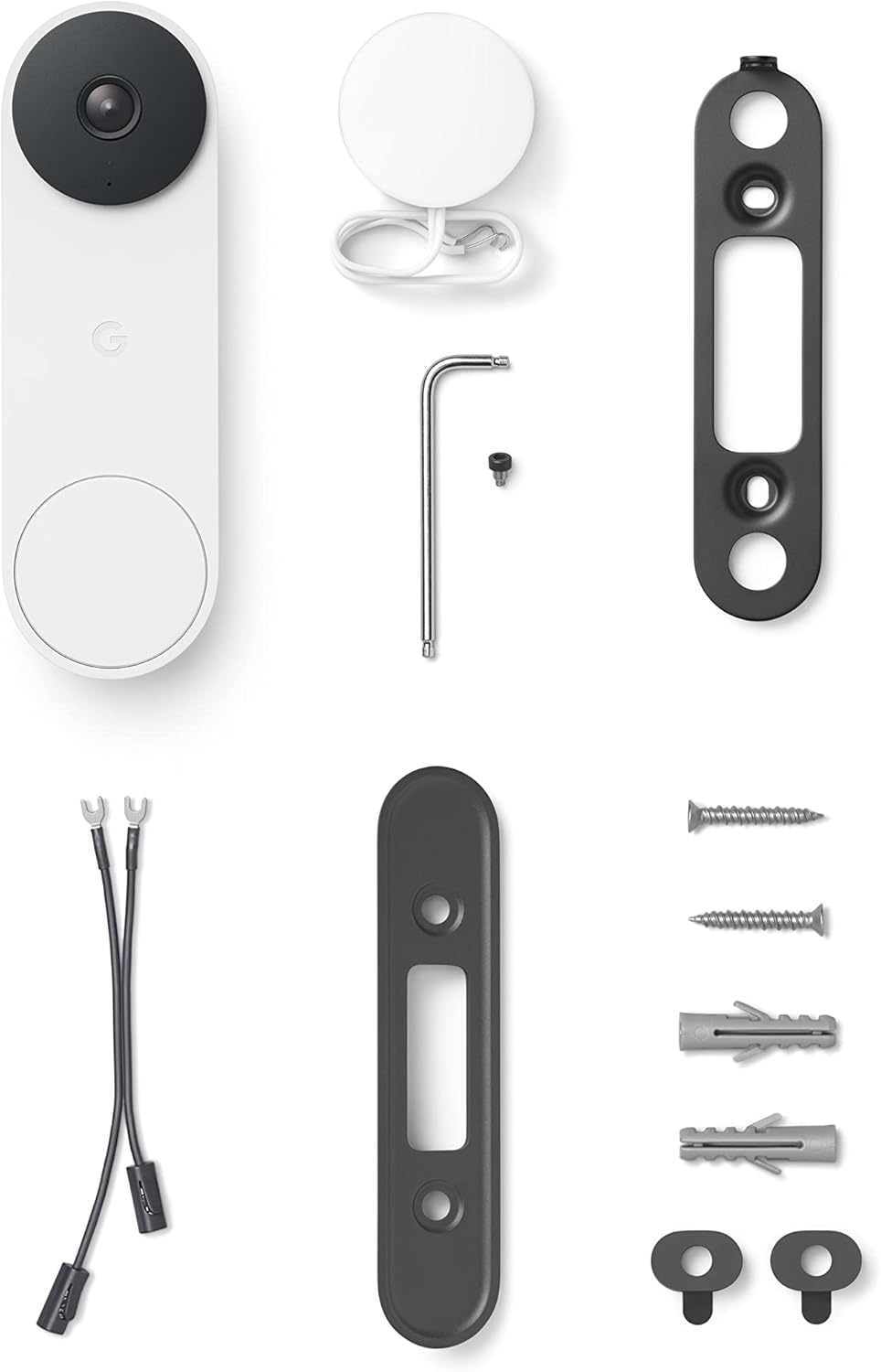 Google Nest Doorbell (Wired, 2nd gen)- Snow