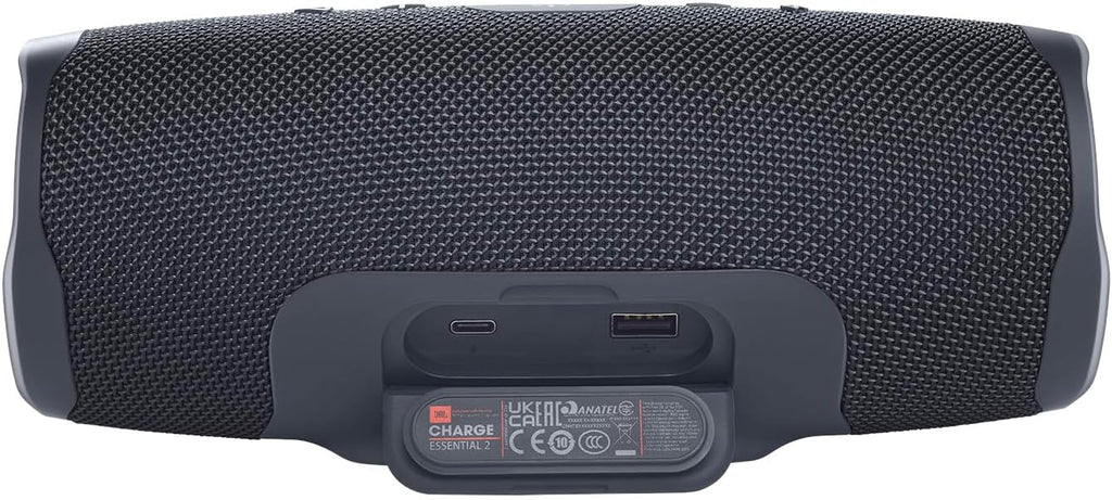 JBL Charge Essential 2 - Portable Waterproof Bluetooth Speaker with Powerbank - Gun Metal