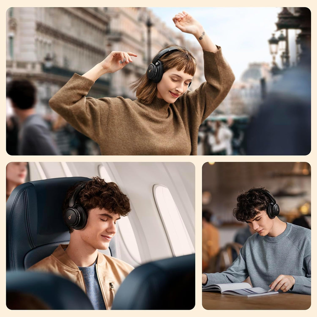 soundcore Life Q30 by Anker, Hybrid Active Noise Cancelling Headphones with Multiple Modes, Hi-Res Sound, Custom EQ via App, 50H Playtime, Comfortable Fit, Bluetooth, Multipoint Connection